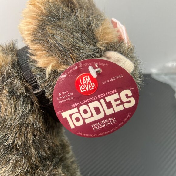 Helzberg Diamonds 2008 Toodles Yorkie Stuffed Animal Plush Dog Pink Ribbon - Picture 9 of 13